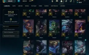 Unranked com 90 Champs e 60 Skins
