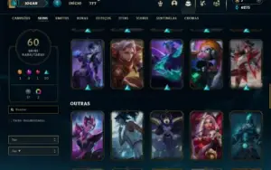Unranked com 90 Champs e 60 Skins