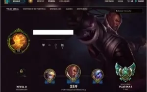 League of Legends - CONTA 400 Skins + Elo Top e All Cham