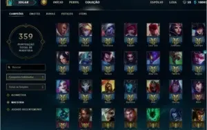 League of Legends - CONTA 400 Skins + Elo Top e All Cham