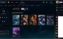 Vendo conta no lol 16 skins 80 icones 1 croma 17 emotes