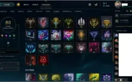 Vendo conta no lol 16 skins 80 icones 1 croma 17 emotes