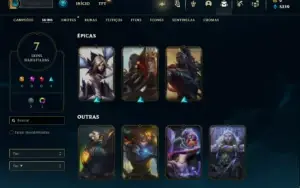 Conta Esmeralda 4 com 28 Champs e 7 Skins + 15 Fragmentos