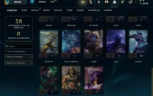 Conta Esmeralda 4 com 28 Champs e 7 Skins + 15 Fragmentos