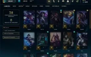 Conta Esmeralda 4 com 28 Champs e 7 Skins + 15 Fragmentos