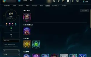 Conta Esmeralda 4 com 28 Champs e 7 Skins + 15 Fragmentos
