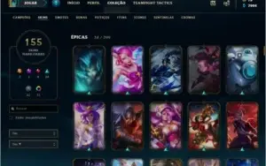 ACC League of legends lv 267 , 155 Skins, Ouro IV , Allchamp