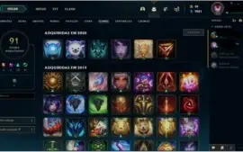 Conta Platina IV, 75 Champions e varias skins