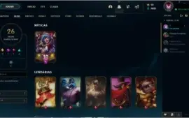 Conta Platina IV, 75 Champions e varias skins