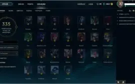 Conta LoL +100 Campeões e 40 Skins