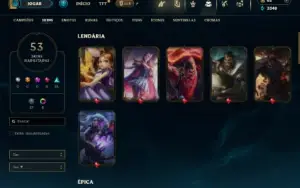 Ouro 2 com 80 Champs e 53 Skins ( ADC / MID / JG )