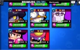 Brawl Stars 11k de trofeus TODOS brawls + detalhes no anucio