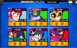 Brawl Stars 11k de trofeus TODOS brawls + detalhes no anucio