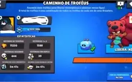 Brawl Stars 11k de trofeus TODOS brawls + detalhes no anucio