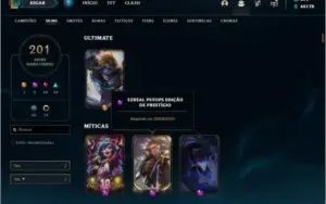 Conta ouro 4 com TODOS os champs, 201 skins ( MAIN ADC )