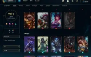 Conta ouro 4 com TODOS os champs, 201 skins ( MAIN ADC )