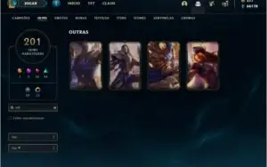 Conta ouro 4 com TODOS os champs, 201 skins ( MAIN ADC )