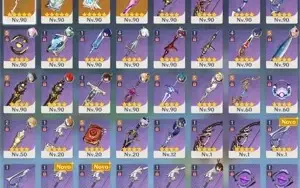 CONTA GENSHIN AR 58 12 NAT 5* E 4 ARMAS 5*