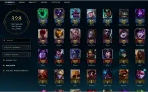 Conta Diamante V ( LOL ) COMPLETA COM 100 SKINS