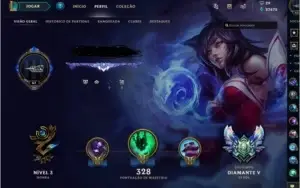 Conta Diamante V ( LOL ) COMPLETA COM 100 SKINS