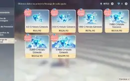 Conta Genshin Ar 59 18 Personagens 5* & 10 Armas 5*