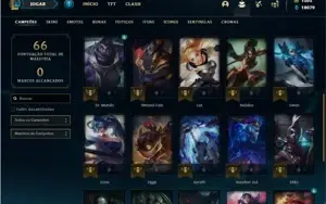 Conta ferro 1 com 28 Champs e 24 Skins + 1 Prestigio