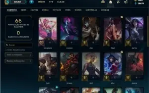 Conta ferro 1 com 28 Champs e 24 Skins + 1 Prestigio