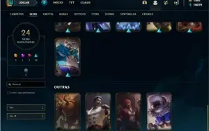 Conta ferro 1 com 28 Champs e 24 Skins + 1 Prestigio