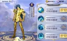 Conta top Saint Seiya awakening vários personagens fortes