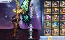 Conta top Saint Seiya awakening vários personagens fortes