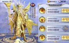 Conta top Saint Seiya awakening vários personagens fortes