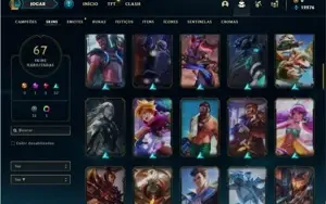 Conta ouro 4 com 61 Champs e 67 Skins + 3 Vitoriosas