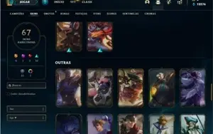 Conta ouro 4 com 61 Champs e 67 Skins + 3 Vitoriosas
