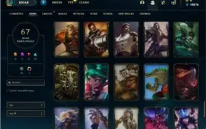 Conta ouro 4 com 61 Champs e 67 Skins + 3 Vitoriosas