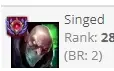 Conta top 2 singed, 230 pdl pra sair agora