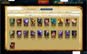 Gold, skins e icones projeto, ótimo mmr