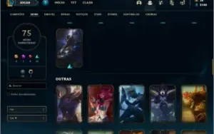 Conta prata 4 com 140 champs e 75 skins + 1 Mitica