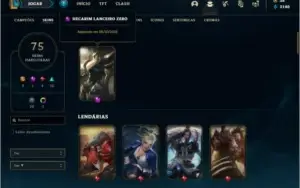 Conta prata 4 com 140 champs e 75 skins + 1 Mitica