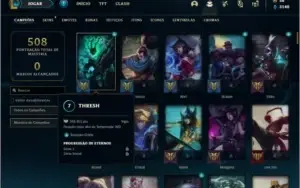 Conta prata 4 com 140 champs e 75 skins + 1 Mitica
