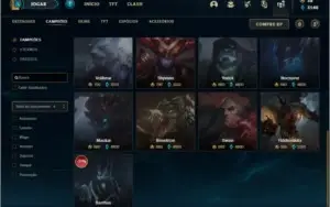 Conta prata 4 com 140 champs e 75 skins + 1 Mitica