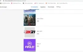 CONTA PSN COM 40 JOGOS E PSN ATE DEZEMBRO 2021