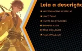 Conta Genshin Impact AR 57, o conteudo só cabe na descrição!