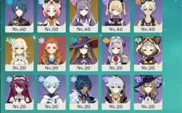 Genshin Impact Kazuha + Klee + Keqing + Mona