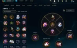 Conta ouro 1 e ouro 2 flex com 6 skins e 34 champs