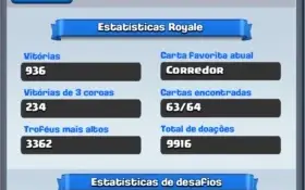 Conta Clash Royale Lv 10 + 5 Cartas Lendárias + 1000 Gemas