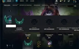 Conta Platina 1 com 75 PDL + 38 Champs e 4 Skins + 12 Espoli