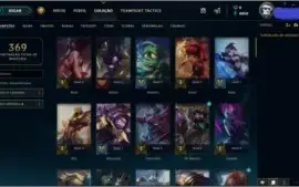 CONTA NVL 67,80 CHAMPS E 27 SKINS POR R$165,00