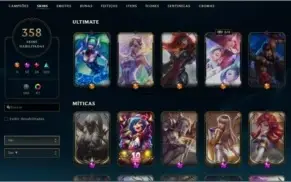 Conta LOL 358 SKIN E TODOS OS CAMPEÕES