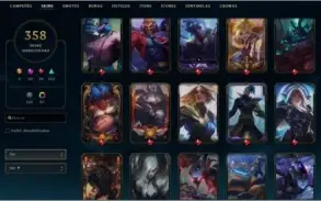 Conta LOL 358 SKIN E TODOS OS CAMPEÕES