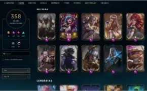 Conta LOL 358 SKIN E TODOS OS CAMPEÕES
